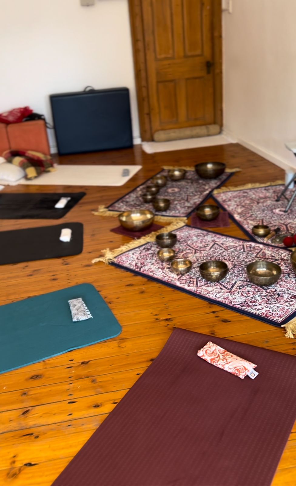 Outdoor meditation setup